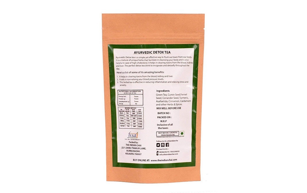The Indian Chai Ayurvedic Detox Tea    Pack  100 grams